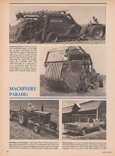 1971 Hawk Bilt Vermeer Giant Hay Baler John Deere 2030 Tractor Farm Ad 