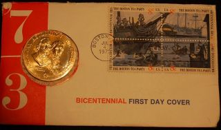 1973P NOT DATED S Adams & P Henry US MINT Bicentennial 1st Day Cover 