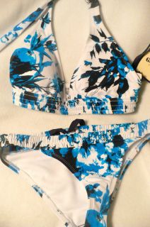 Jean Paul Gaultier Bikini Blue Floral Set Size Small
