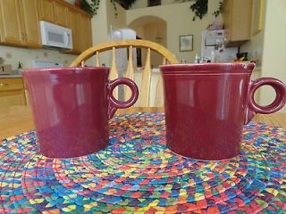 Newly listed Lot 2 Fiesta Cinnabar Mugs Cups Fiestaware Cranberry 10 