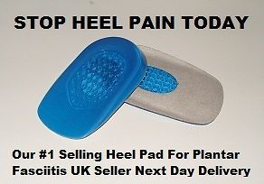 Stop Heel Pain Fast+Gel Plantar Fasciitis Heel Cushion Heel Support 