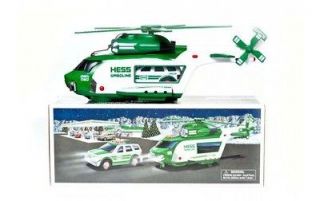 HESS 2012 HELICOPTOR & RESCUE VEHICLE TOY TRUCK New w/ Lights, Sounds 