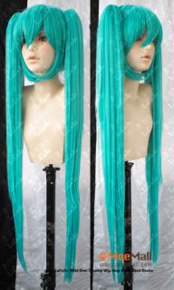 Vocaloid Miku Hatsune 120cm Cosplay Wig w/Ponytails