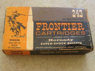 Frontier 243 Winchester Hornady Cartridges Box Empty