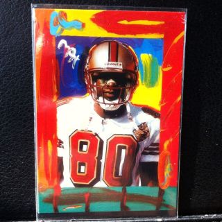 1997 TOPPS GALLERY PETER MAX JERRY RICE #PM2 INSERT CARD