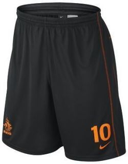     Netherlands 2012 DriFit Fan Soccer Shorts Black/Orange Sneijder