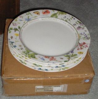 WILDFLOWER MEADOW DINNER PLATE MARJOLIEN BASTIN LOT OF 4 NEW WITH 