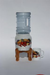 Fruits Porcelain Water Dispenser Crock Mini Set 687