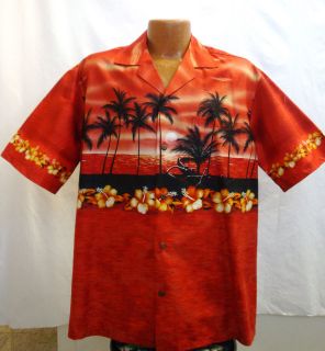 red hawaiian shirt in Casual Shirts