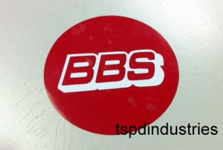BBS Wheels Center Cap Decals Set Red/ White LM
