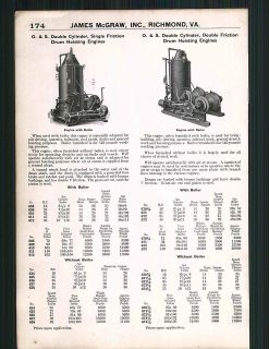1925 ad Orr O&S Gasoline Hoists Friction Drum Hoisting Engines Boiler
