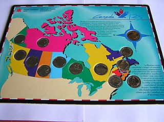 Canadian 125th Anniversary of Confederation Coins~quarters/dollar 