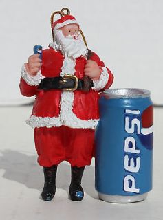 Lot 12 PEPSI COLA Holiday Christmas Ornaments Santa with Pepsi Can