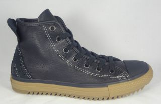 Converse Chuck Taylor Hollis Leather Navy Blue Hi Top Sneakers