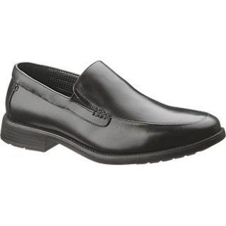 Hush Puppies EMIT Mens Black Leather Slip On Loafers Shoes H101143