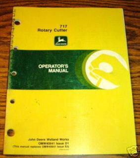 John Deere 717 Rotary Cutter Operators Manual jd book