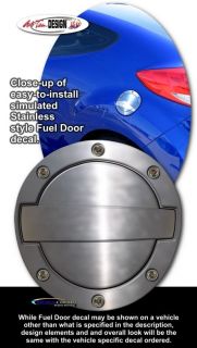 Hyundai Veloster Simulated Billet Style Fuel Door Decal 1   2012 