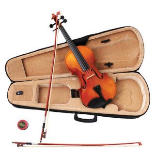 NEW Crescent 4/4 MAPLE ACOUSTIC Violin+CASE+RO​SIN+ 2 BOWS