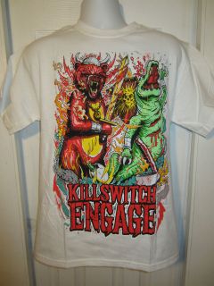 HOT TOPIC Killswitch Engage BEAR & ALLIGATOR T Shirt Size Medium 