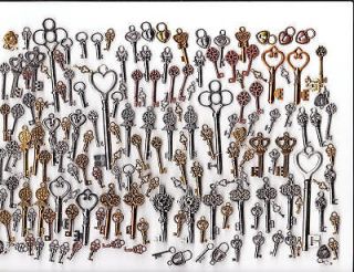 Antique Skeleton Vintage fake keys Replicas many Styles 150 keys locks 
