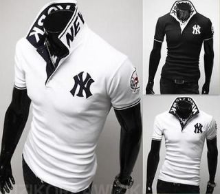 Big Sale  weilin New York Yankees embroidered Slim Short Sleeves 