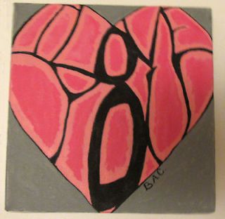 INDIAN INKED I Love You Heart Canvas Hanging 6x6 in.