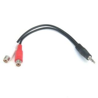   5mm 1/8 Audio Jack to RCA Stereo Audio (Female) Cable   6 inch