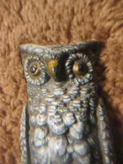 Antique Owl BRADLEY HUBBARD doorstop bookend RARE Cast Iron 8 Tall 