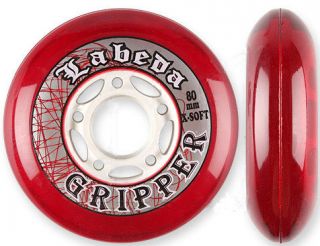 New 4 Labeda Gripper X Soft Inline Wheels   Red