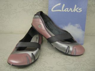 Clarks Idyllic Pump Dusty Pink Leather Slip On Pumps