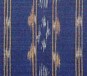 Fine Ikat Fabric. Hand Loomed & Dyed Cotton. Violet