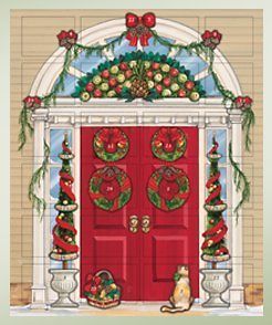   Choice Colonial Door Wooden Christmas Countdown Advent Calendar AC17