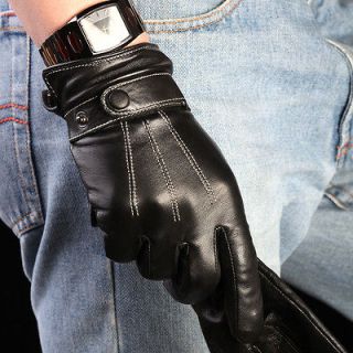   Classic Men Italian soft nappa leather motorcyle driving POLICE gloves