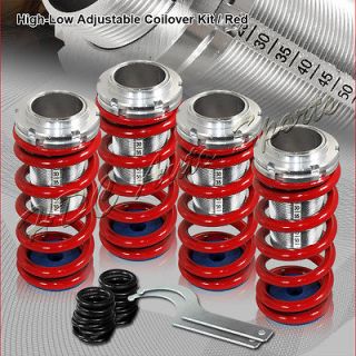 92 95 HONDA CIVIC RED SUSPENSION COILOVER LOWERING SPRINGS KIT W/SCALE 
