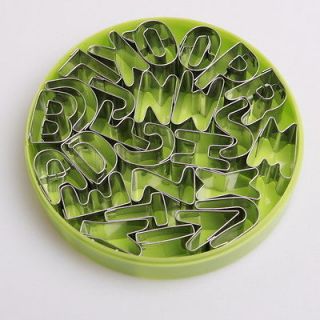   Alphabet Number Cookie Cutter Cut Outs Set of 26 Mould Tools Kit