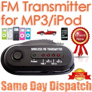 Wireless FM Radio Transmitter For  iPod iPhone Google Nexus Sony 