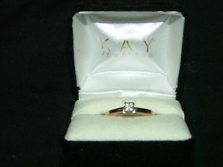 Kay Jewelers LEO SCHACHTER Diamond 14K Yellow Gold .49ct Fancy Cut 