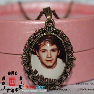 1D One direction Niall Horan image Charm Epoxy Necklace with bag Music 