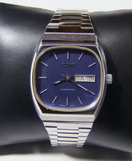 70S TISSOT BLUE DIAL DAYDATE AUTOMATIC MANS WATCH