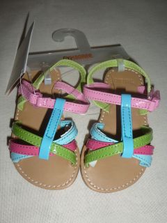 Gymboree ICE CREAM SWEETIE Pink Green Blue Strappy Multi Color Sandals 