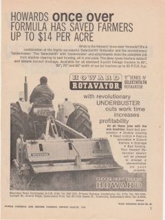 Vintage 1972 HOWARD E SERIES ROTAVATOR Advertisement
