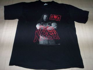 vintage wcw nwo new world order wrestling kevin nash tee shirt mens xl