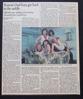   Aerosmith Steven Tyler & Joey Kramer Music Rock photo print article