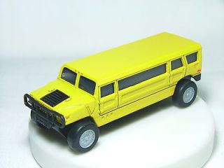 HUMMER H1 Limousine, Diecast Yellow Pullback Toy mini car from Japan 