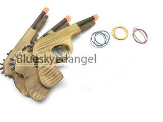 Toy Wooden Rubber Band Gun Pistol Repeater Lot of 4   NEW in Package
