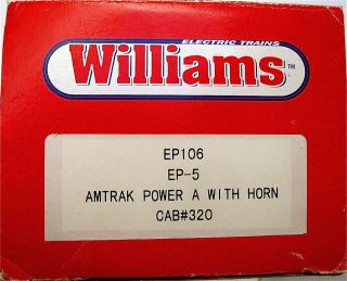 Williams EP 106 Amtrak # 320 EP 5 Powered w Horn Electric Locomotive