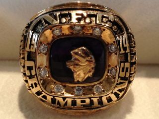 1974 NFL Minnesota Vikings NFC Championship Ring 10k Gold Diamonds 