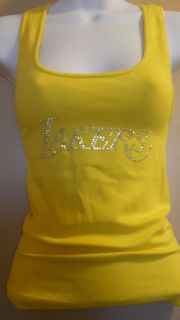 PRE OWNED YELLOW LAKERS RAZOR TANK ONE SIZE STUNNING