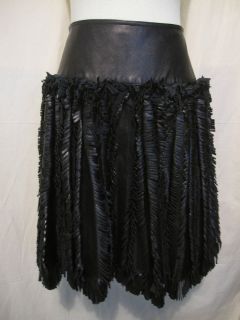 alaia 100 % authentic black leather skirt size 40