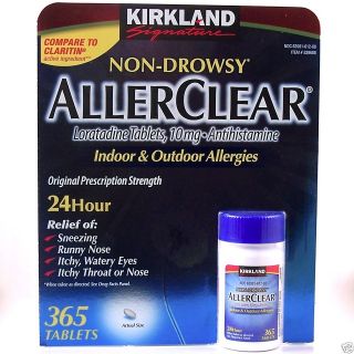 Kirkland AllerClear Non Drowsy 365 Tabs 24 Hour Allergy Relief